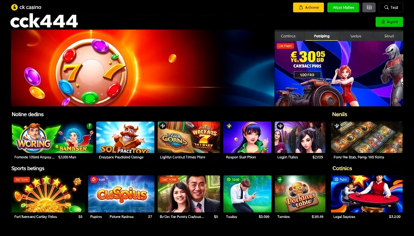 Experience the excitement of ck4444 with engaging casino games and live betting action, tailored for online players seeking quality entertainment.