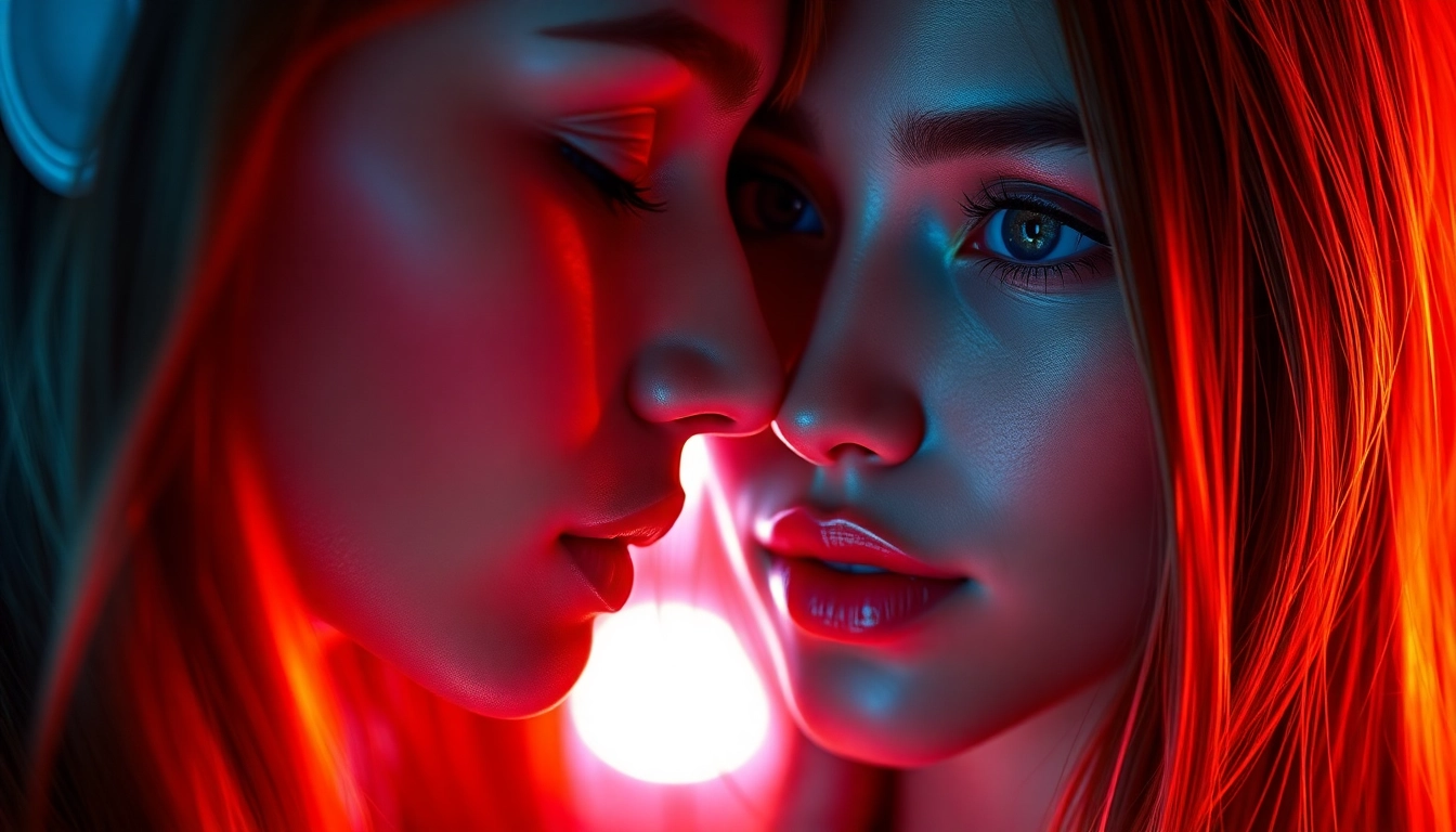 AI girlfriend engaging in a warm, responsive digital chat on a sleek screen, emphasizing emotional and unfiltered interactions.